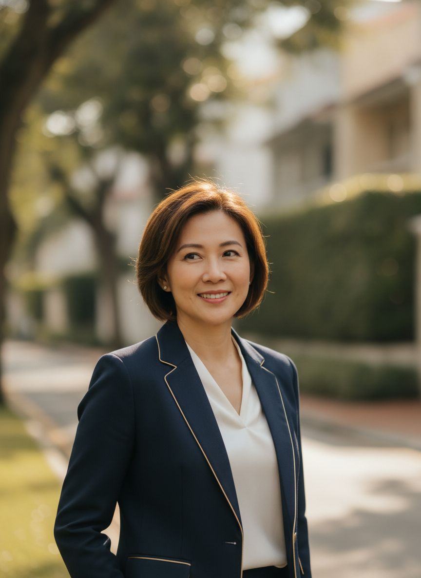 Portrait of Marianne Terng, real estate advisor with Huttons Asia